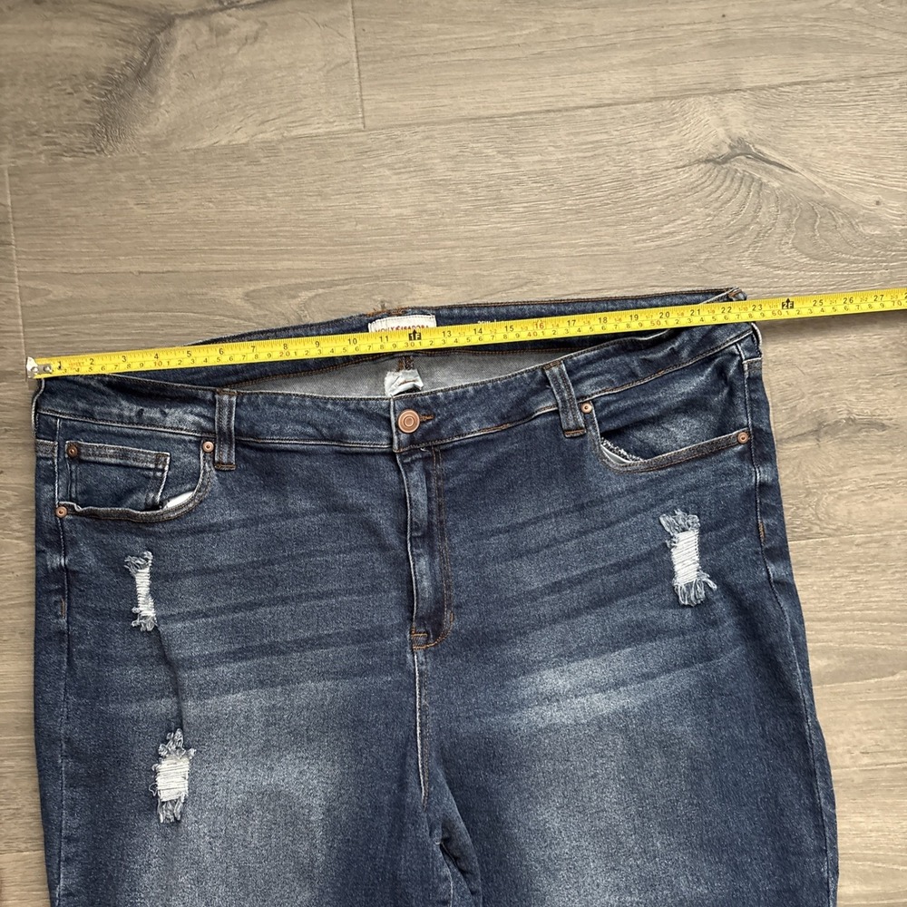 Molly & Isadora Girlfriend High Rise Jeans Womens Plus size 26W Distressed - Picture 6 of 13